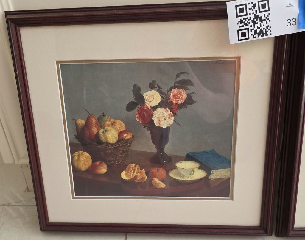 Pair of Framed Still Life Prints - image 2 of 3