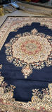 Blue Oriental Rug with Central Medallio99 X 140 inches - thumbnail 4 of 5