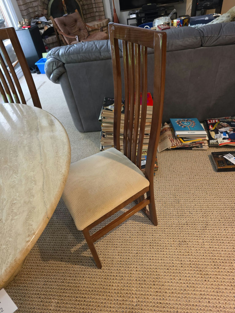 Round Stone Dining Table with Four Chairs - image 3 of 4