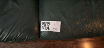 Green leather three-seat sofa and 2 seater love seat - Image 1 of 7