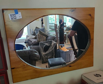 Two Wooden Framed Wall Mirrors - Image 1 of 2