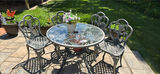 Grapevine-pattern Metal Outdoor Dining Set - thumbnail 1 of 3