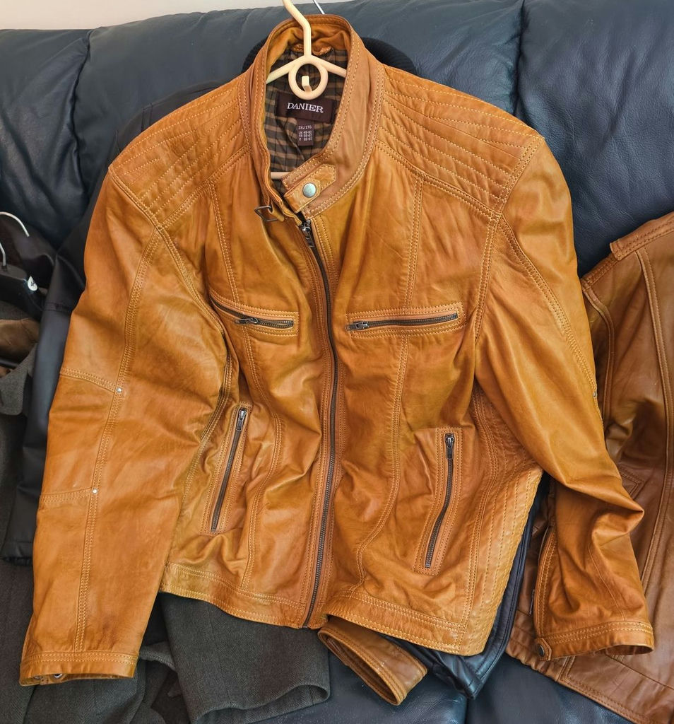 Danier and Joseph Abboud Leather Jackets with Gray Overcoat - image 10 of 13
