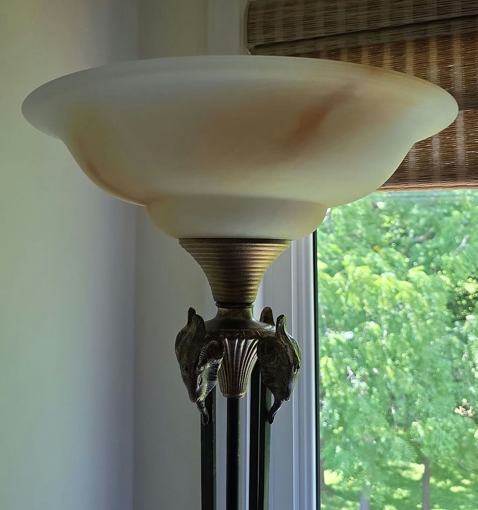 Decorative Floor Lamp with Frosted Glass Shade - image 2 of 4
