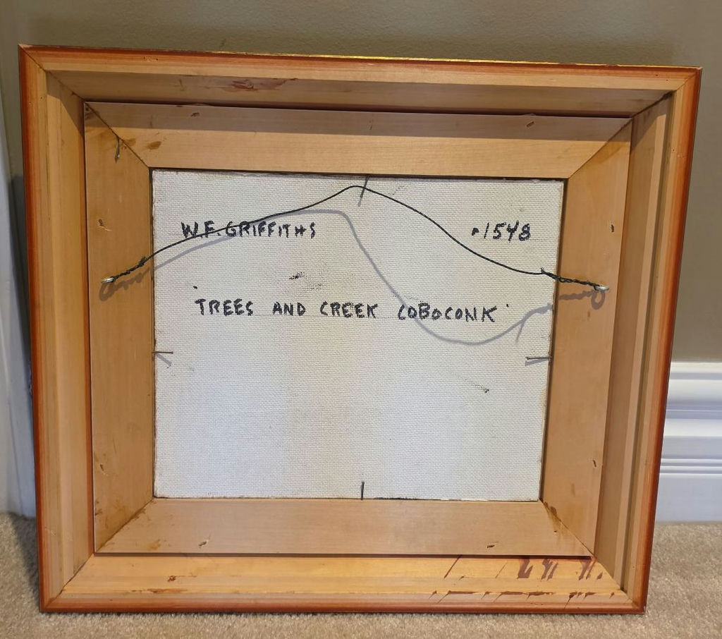 W. F. Griffiths Framed Landscape Painting - "Trees And Creek Coboconk" - image 3 of 3