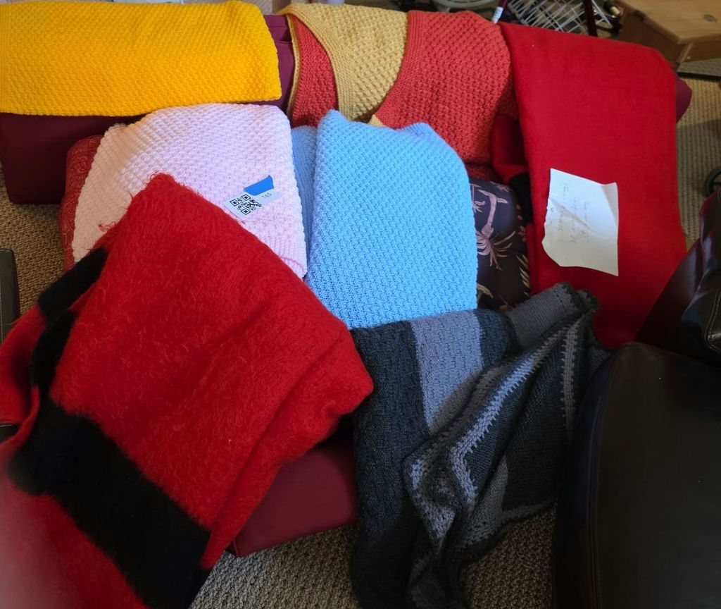 Wool and Knitted Blankets Assortment - image 1 of 5