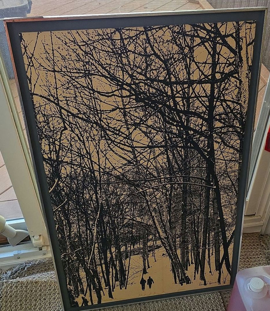 Two Framed Forest Landscape Prints - image 2 of 3
