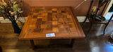 Parquet-top square wooden coffee table Rosewood - thumbnail 1 of 3