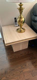 Marble-top coffee table with glass inset and ornate wrought-iron base - thumbnail 5 of 5