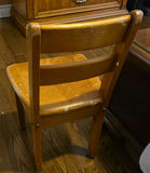 3-Legged Wooden Stool and Child-Size Wooden Chair - thumbnail 3 of 4