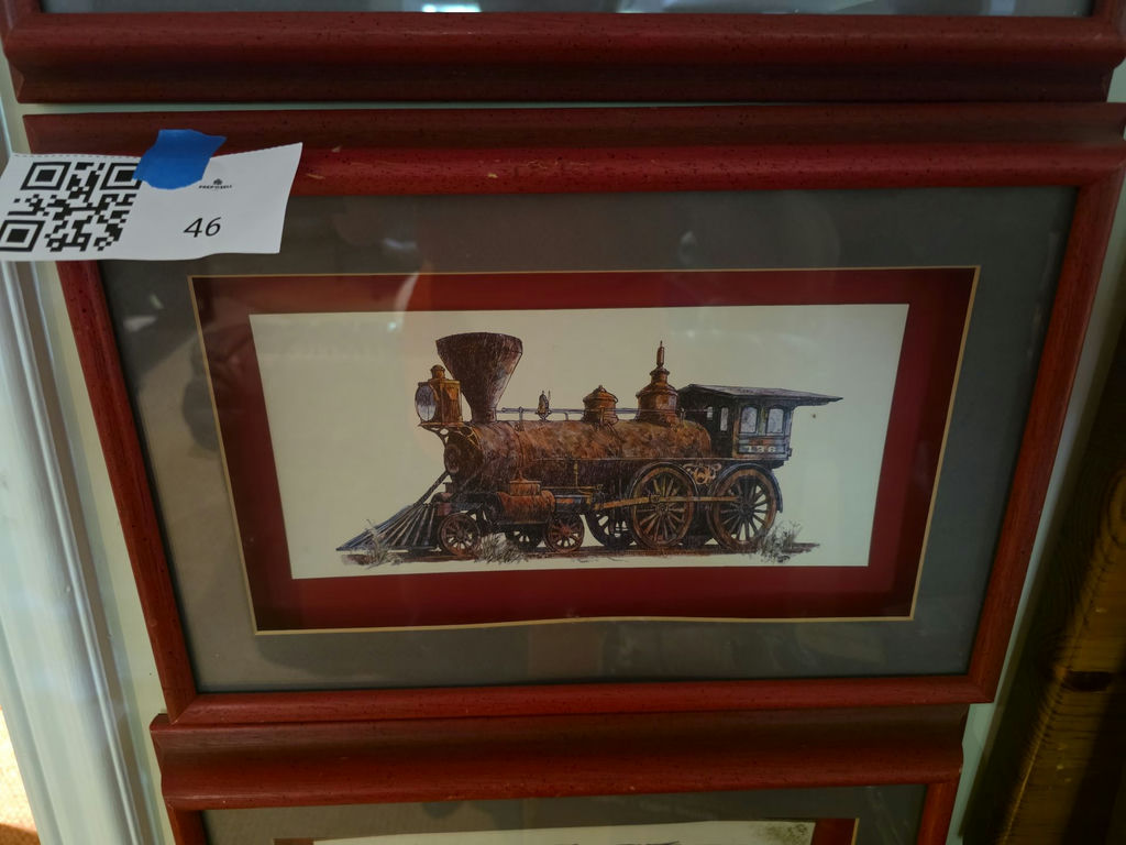 Set of Four Framed Train Artwork Prints, Photo Collage, Video, - image 4 of 7
