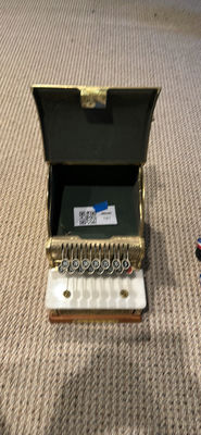 Ornate brass 'Amount Purchased' cash/receipt counter - Image 1 of 9