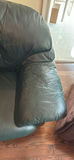 Green leather three-seat sofa and 2 seater love seat - thumbnail 6 of 7