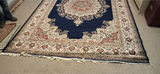Blue Oriental Rug with Central Medallio99 X 140 inches - thumbnail 3 of 5