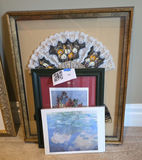 Framed Decorative Fans and Assorted Art Prints - thumbnail 1 of 4
