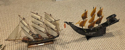 Two Decorative Model Sailing Ships - Image 1 of 3