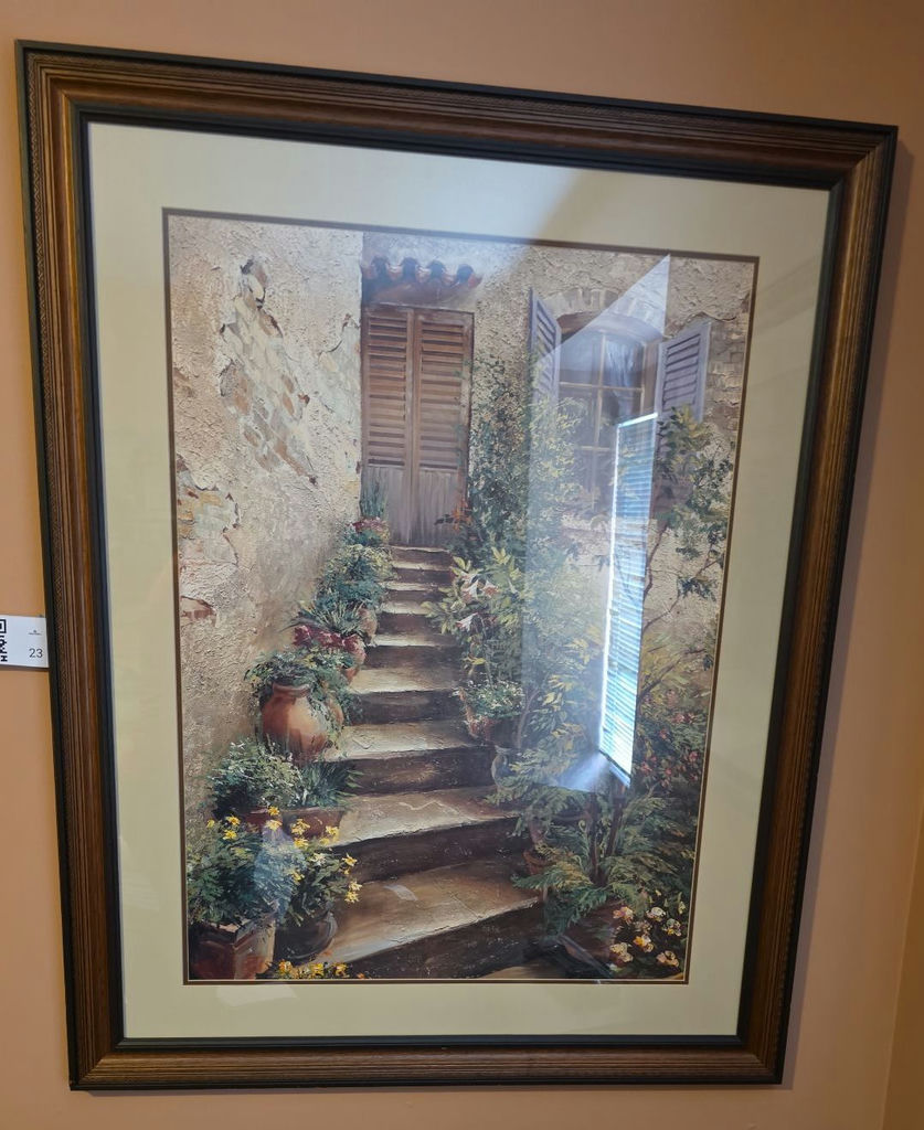Framed Stairway Scene Wall Art - image 1 of 1