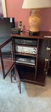 Wood Media Cabinet with Stereo Components and Side Table - thumbnail 5 of 7