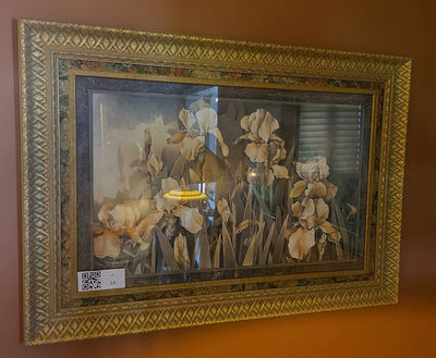 Linda Thompson "Field of Irises" Framed Wall Art - Image 1 of 4