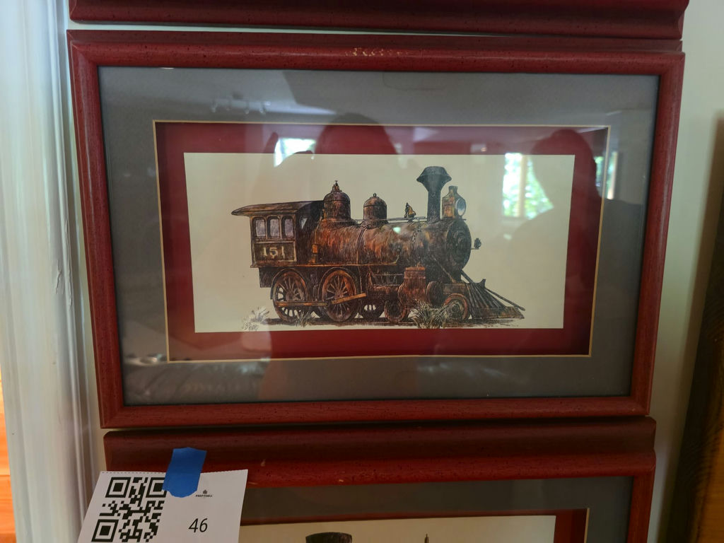 Set of Four Framed Train Artwork Prints, Photo Collage, Video, - image 3 of 7
