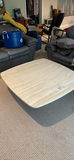 Beige oval marble-style coffee table - thumbnail 1 of 3