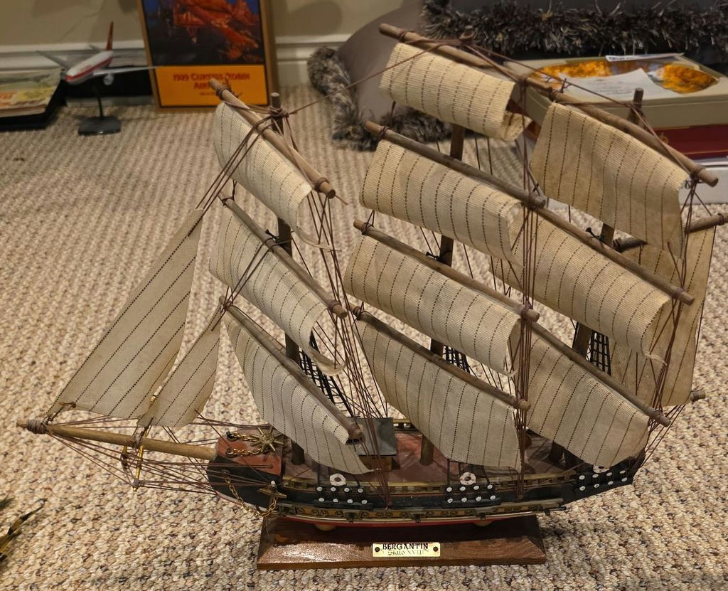 Two Decorative Model Sailing Ships - image 2 of 3