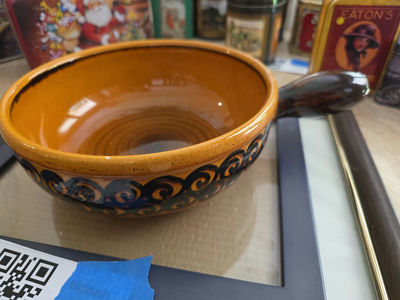 Glass Punch Bowl Set, Ceramic Bowl, and Picture Frames - Image 1 of 4