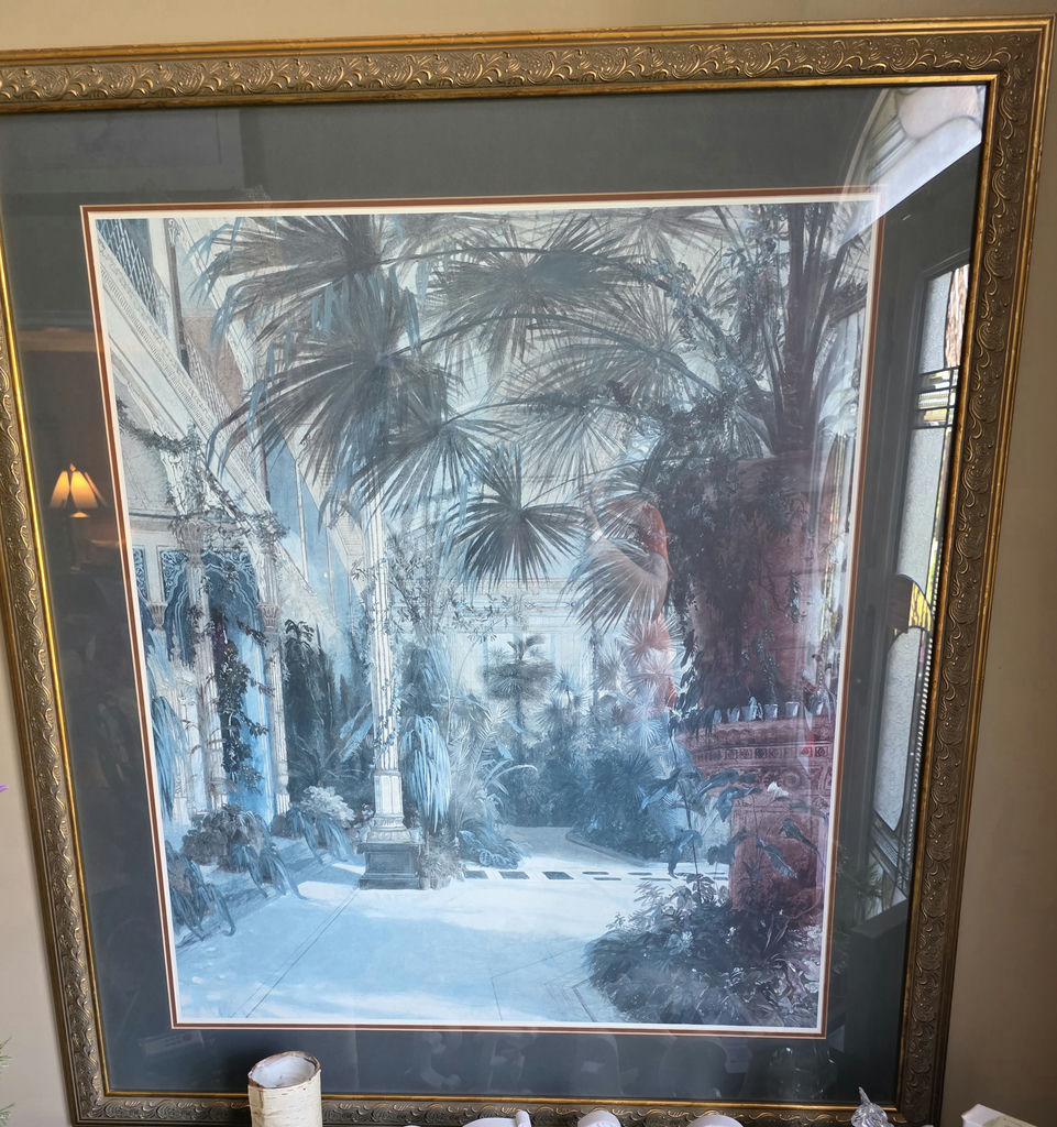 Framed Tropical Courtyard Wall Art - image 1 of 2