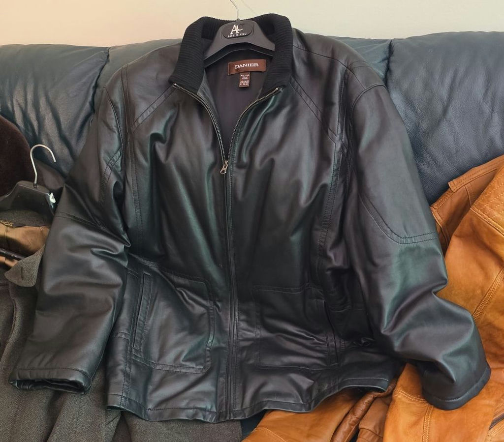 Danier and Joseph Abboud Leather Jackets with Gray Overcoat - image 8 of 13