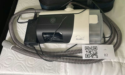 ResMed CPAP Machine with Hose and Power Adapter - Image 1 of 3