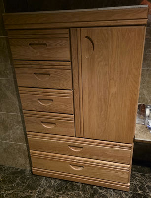 Wood Storage Cabinet With Drawers - Image 1 of 2