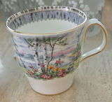Royal Albert Silver Birch Bone China 4 Mugs, 4 Dishes; Plus 4 Old-Fashioned, 4 Highball Drinks Glasses - thumbnail 2 of 6
