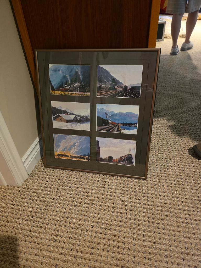 Set of Four Framed Train Artwork Prints, Photo Collage, Video, - image 6 of 7