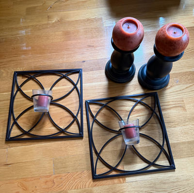 Wall Decor and Candlesticks - Image 1 of 1