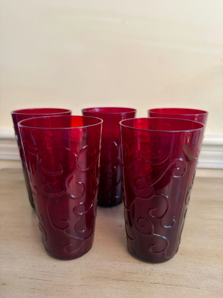 Colored Wine And Drinking Glasses - image 3 of 5