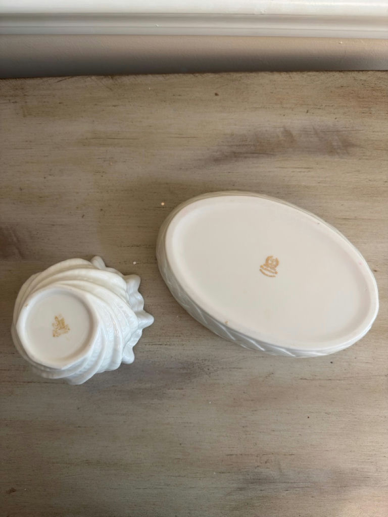 Belleek Vase and Lenox Oval Dish - image 2 of 8