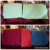 Handmade Afghans, Vintage Wool Blanket, Minky Throws - thumbnail 1 of 5