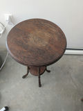 Antique Victorian Mottled Bamboo & Oak Two-Tier Table - thumbnail 3 of 3