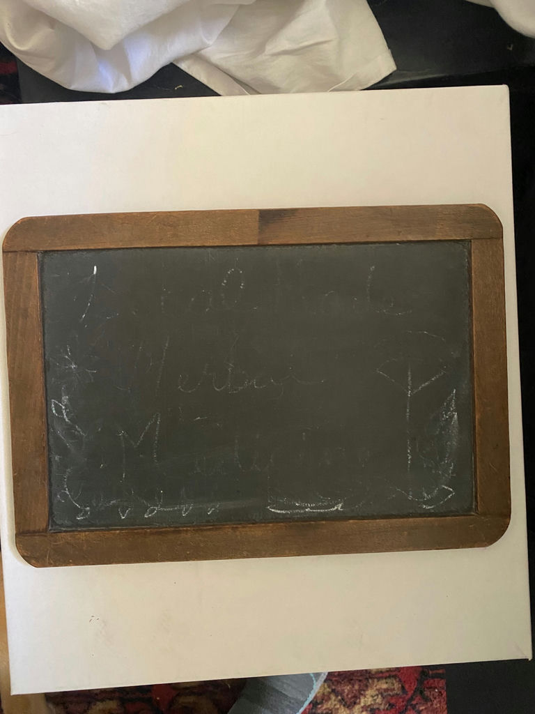 Antique Slate Chalk Board - image 2 of 2
