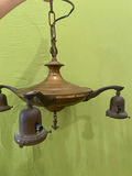 Brass Pan Light Chandelier - thumbnail 1 of 7