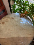 Glass Table with Travertine Base - thumbnail 2 of 2