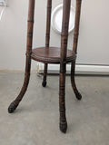 Antique Victorian Mottled Bamboo & Oak Two-Tier Table - thumbnail 2 of 3