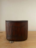 Antique Leather Box with Lid - thumbnail 1 of 3