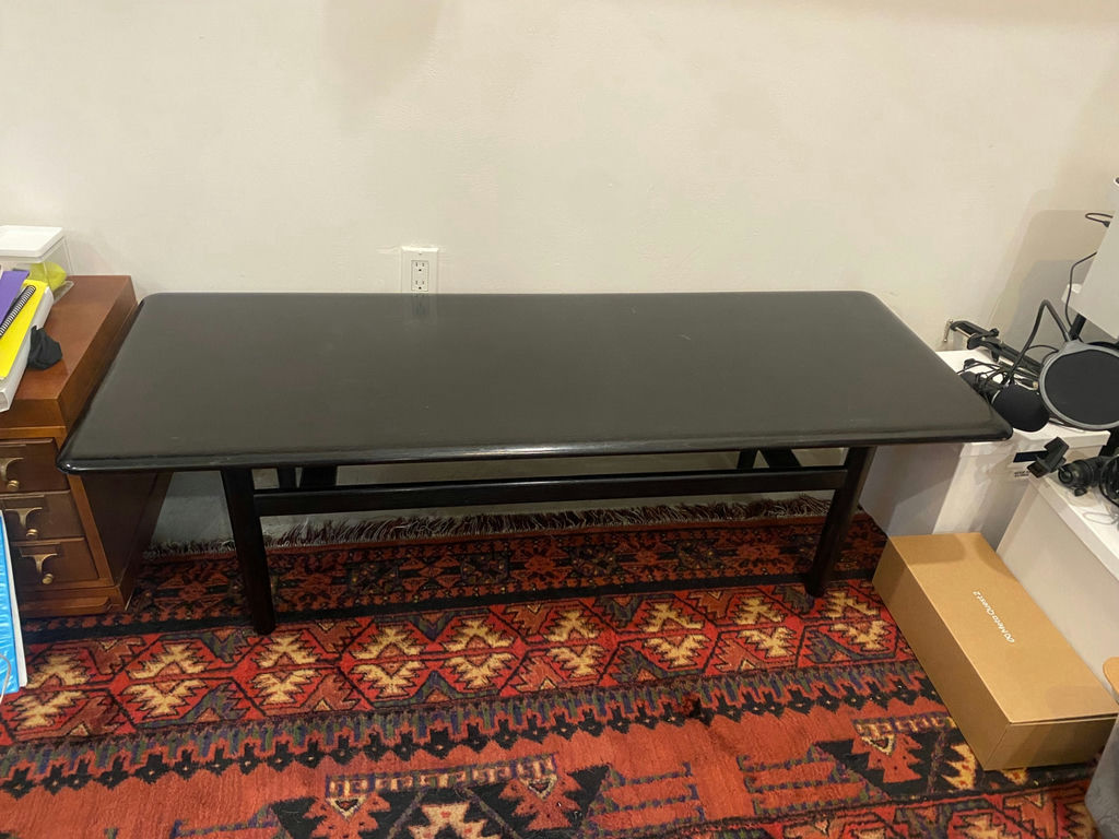 Danish Ebonized Teak Table - image 1 of 2