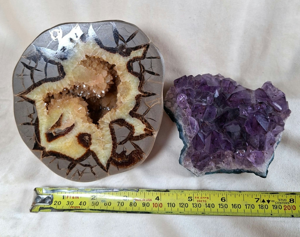 Septarian Nodule and Amethyst Rock Lot, Natural - image 1 of 4