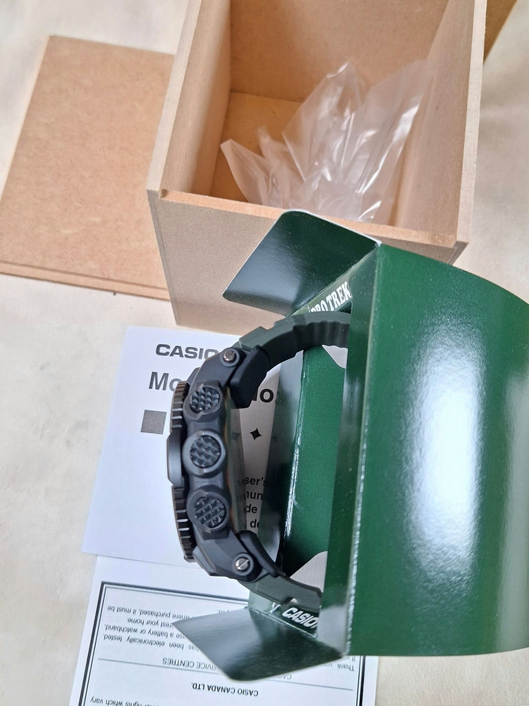 Casio Pro Trek digital watch with box and manuals - image 3 of 6