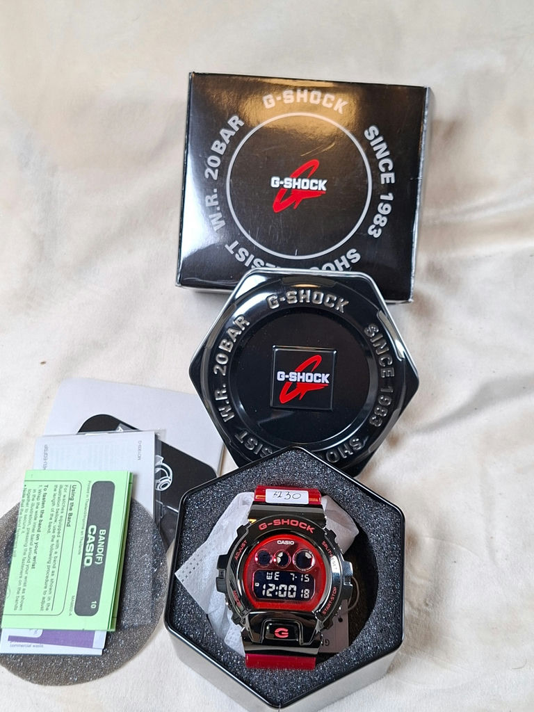 Casio G-Shock GM-6900B-4ER watch in red and black - image 2 of 8