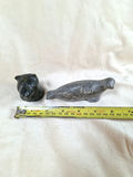 Vintage Inuit Soapstone Carvings, Polar bear and Seal, Unsigned - thumbnail 1 of 6