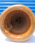 Carved Wooden Decorative Vase, 27" Very Unique Art Piece - thumbnail 5 of 6