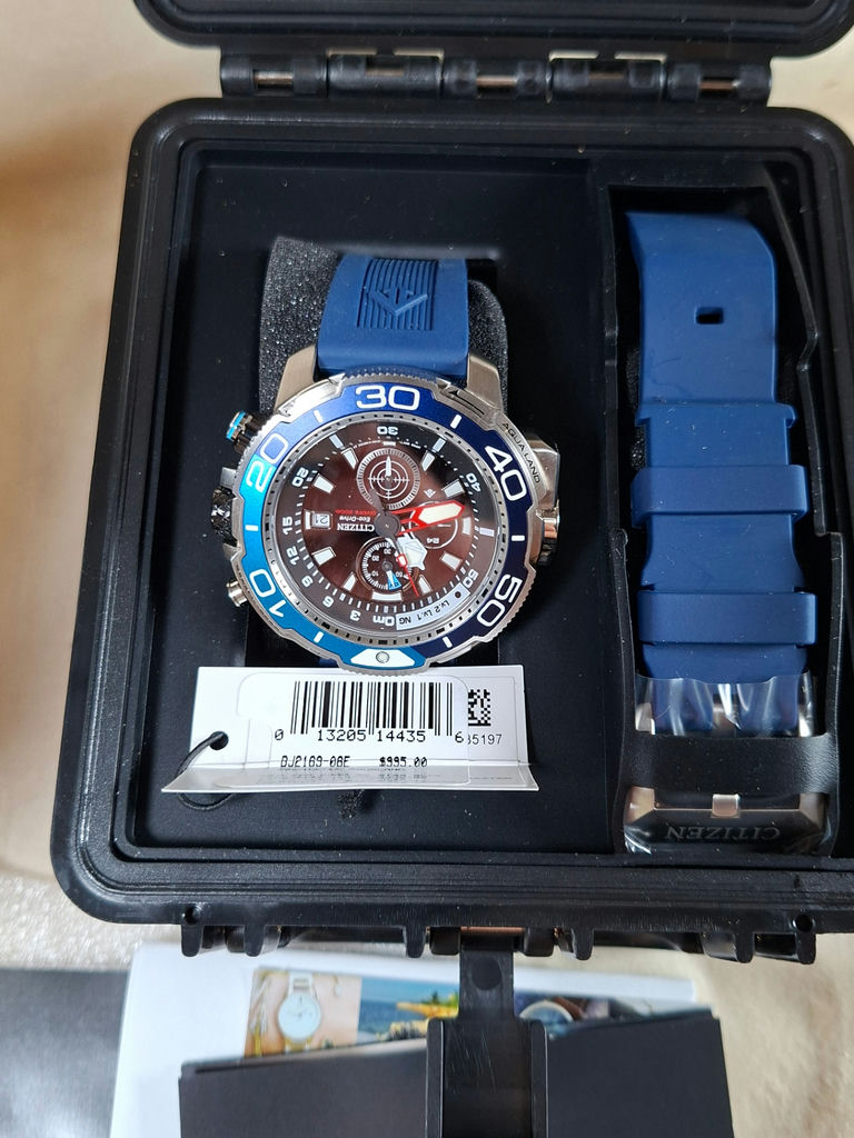 Citizen Promaster BJ2169-08E Eco-Drive Dive Watch with Blue Bezel and Extra Strap - image 3 of 10